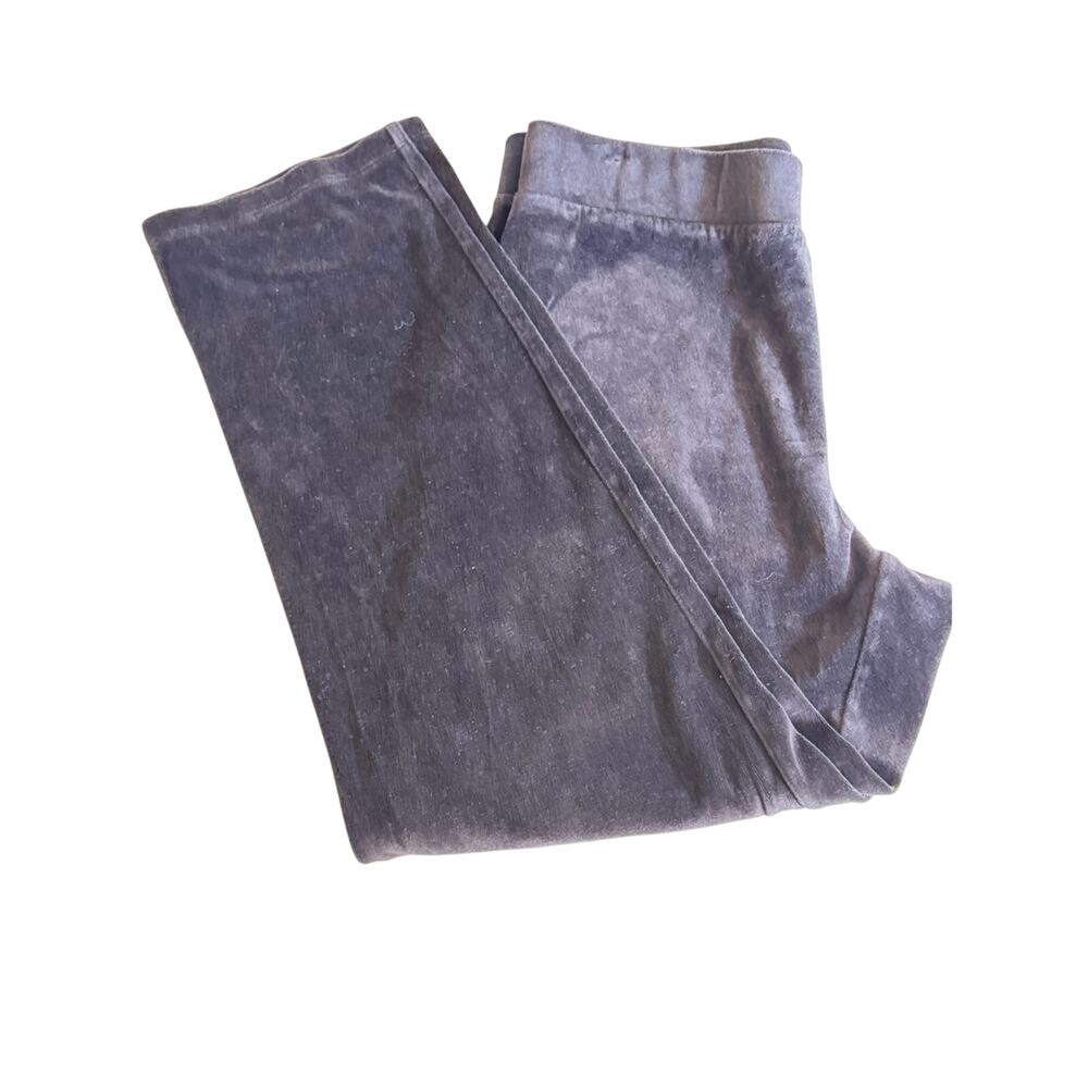 Talbots black plush velour pull on lounge pants Sz L